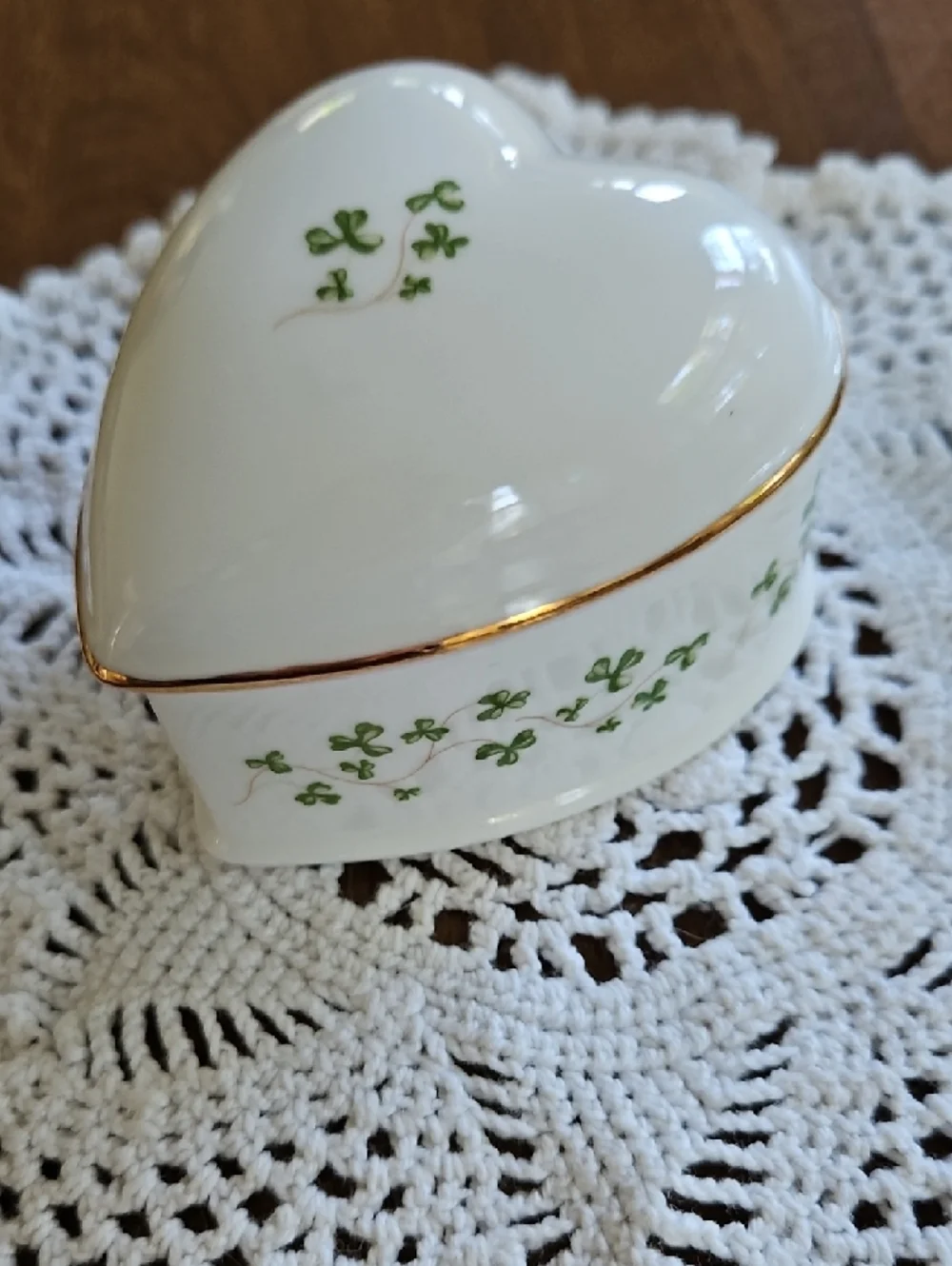 Royal Tara Bone China Heart Shaped Trinket Box